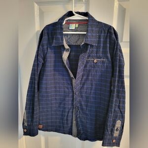 Nano Blue Plaid Button Down Shirt
